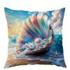 Ocean Themed Pillowcase With Shell And Starfish Designsuitable For Sofa Car Bedroom Decorative Cushion Cover Pillow Cover