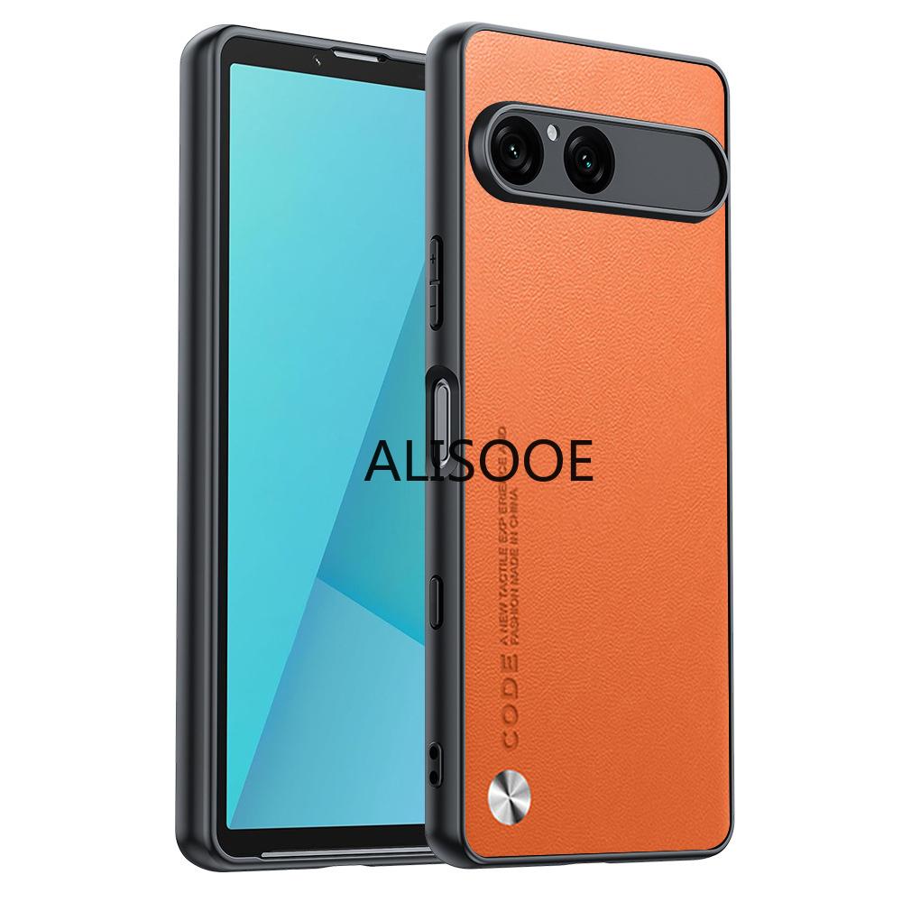 Etui dla Sony Xperia 10 VII Luksusowe Etui Ochronne z PU-Skóry o Teksturze Włókna dla Sony Xperia10 VII Capa Wstrząsoodporna Funda