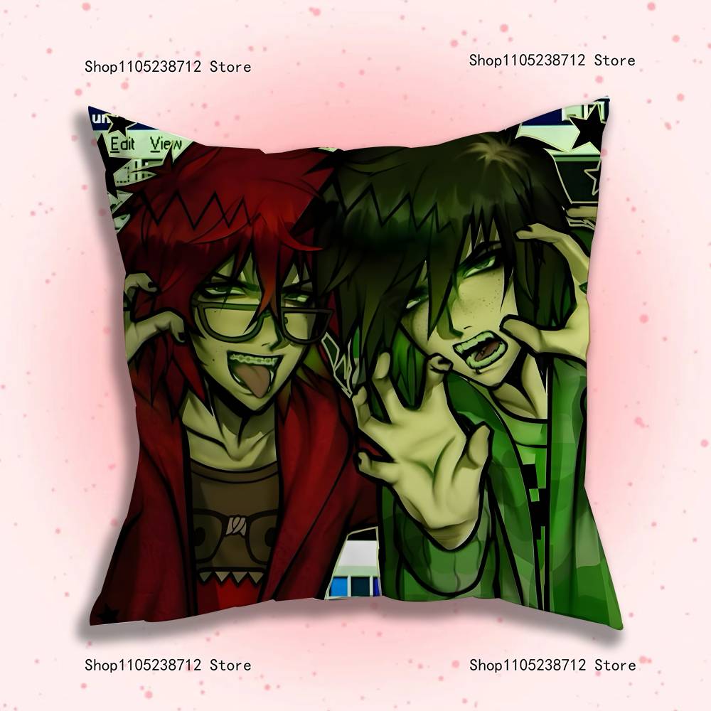 Emo Subculture Art Pillowcase Pillowslip Cushion Plush Boys Girls Cartoon Anime Kawaii Decoration Kids Birthday Cute Gifts