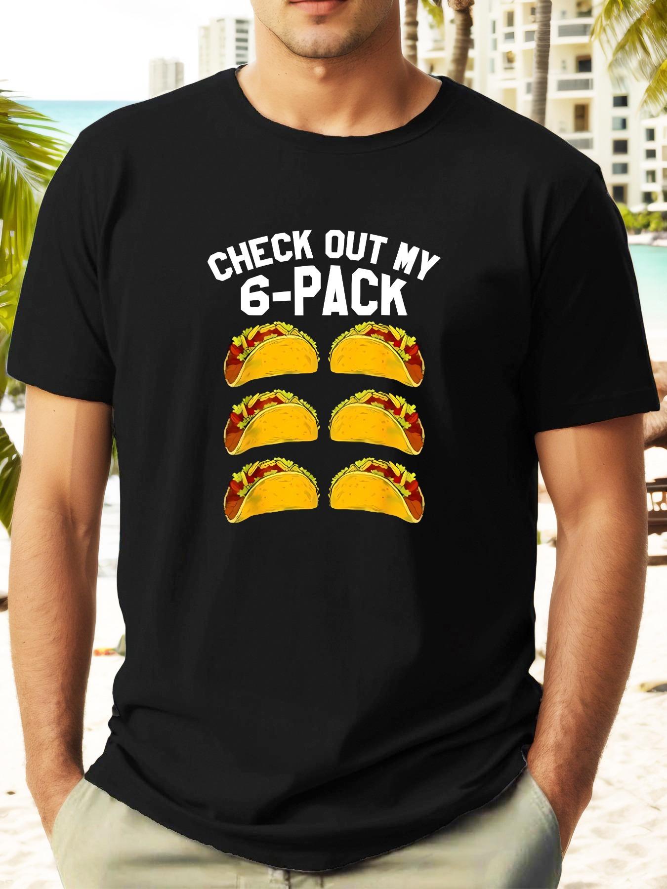 Cartoon TACO PACK Summer Simple Fashion Short Sleeve T-shirt M