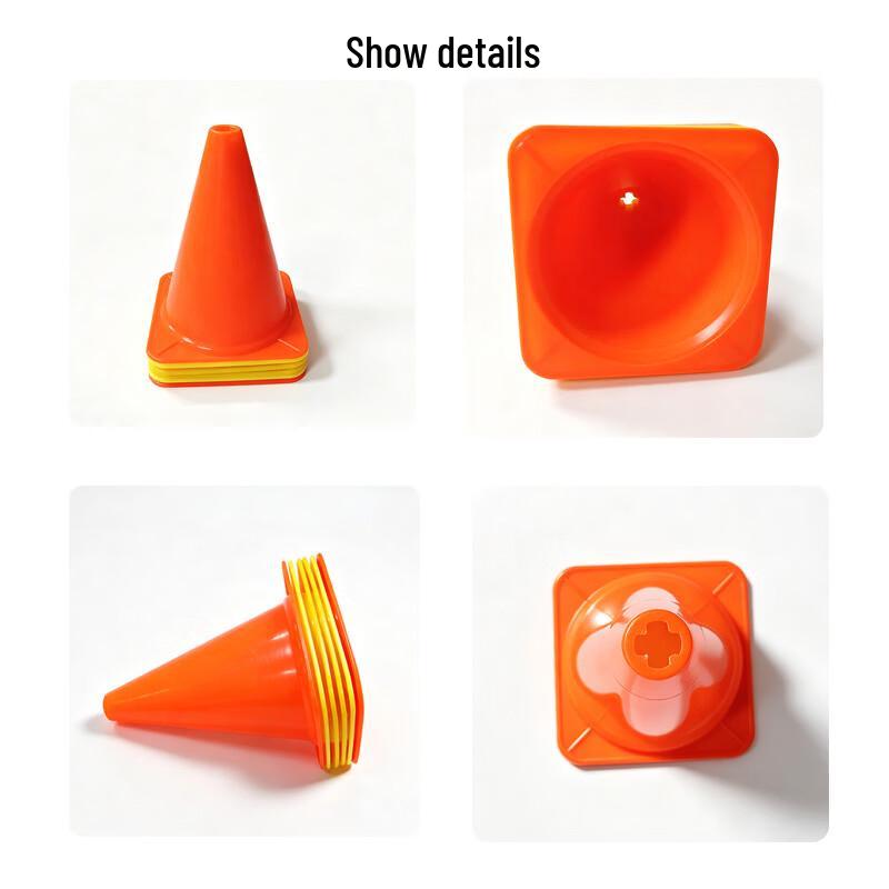 Sports Training Marker Cones with Number Flags, 6-Pack