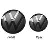 2Pcs Front and Rear Emblem For VW Golf 6/Golf 7/Golf 7.5/Golf 8 Not Affect ACC Modified Black Label Flat Mirror Logo CoverSticke