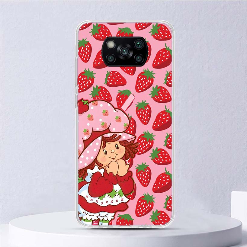 Strawberry Cartoon Girl Soft Case For Xiaomi Poco X7 X6 X5 X4 X3 Nfc F7 Ultra F6 F5 Pro Phone Cover F4 Gt F3 M5S M4 M3 M5 M6 Coq