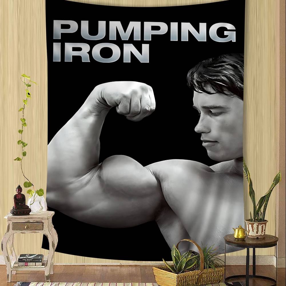 Arnold Schwarzenegger Bodybuilding Fitness Buntes Wandbehang Wandbehang Tarot Hippie Wandteppiche Schlafsaal Wandkunst Dekor