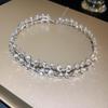 Collana Doppia Strato Ovale con Strass Stile Coreano - Raffinata e Versatile Catena per la Clavicola per Donne