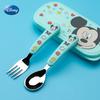 Disney Mickey and Minnie Mouse Tableware Set Frozen Elsa 3D Cartoon Children's Tableware Set Travel Tableware Set