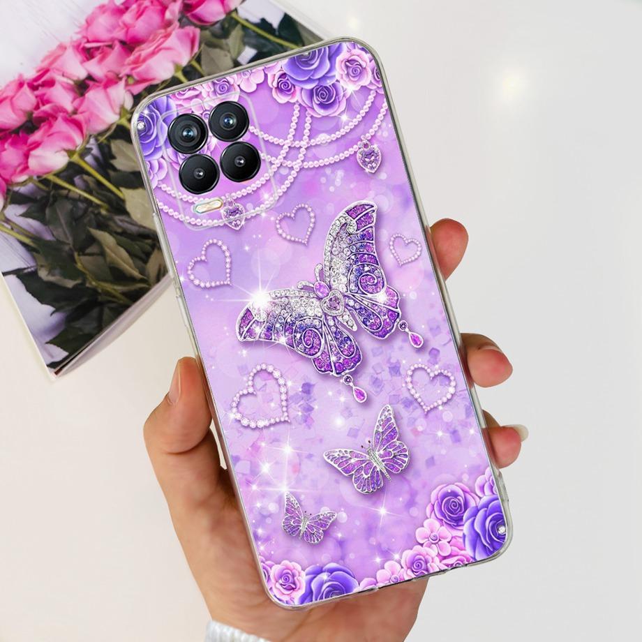 For Realme 8 8i 8Pro 4G 5G Phone Case Clear Soft TPU Silicone Back Cover Cool Cartoon Girly Bumper On Realme8 8 Pro Slim Coques