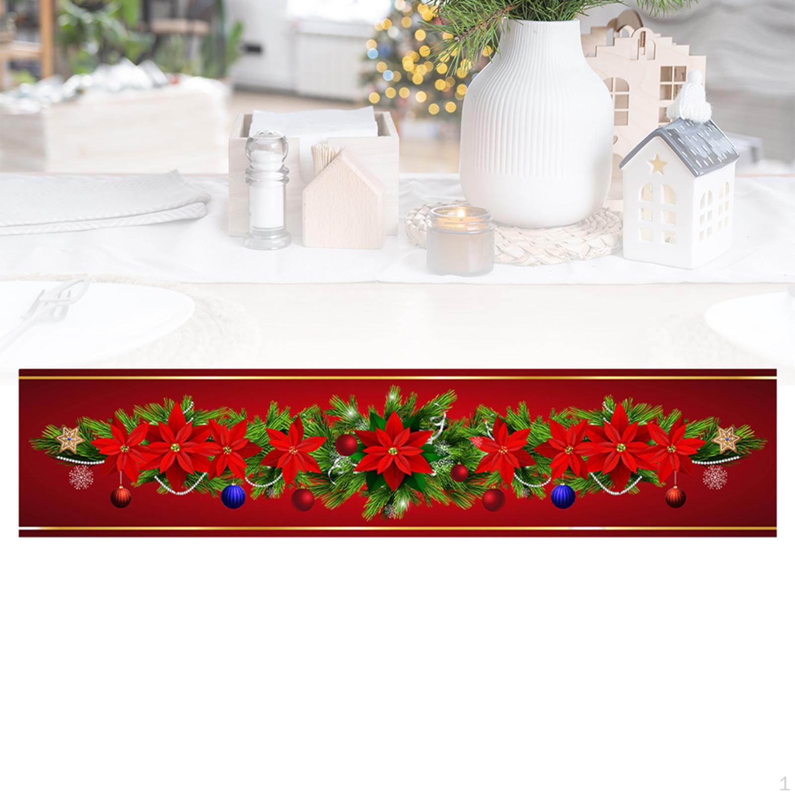 

Рождественская скатерть-дорожка для стола 13 x 71 дюйм, декоративная скатерть для домашней столовой Style C
