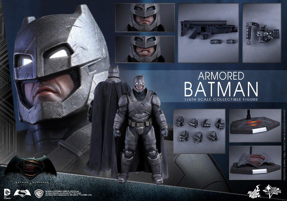 Movie Masterpiece Batman V Superman Dawn of Justice Armored Batman Scale Plastic Painted Action Figure 1/6