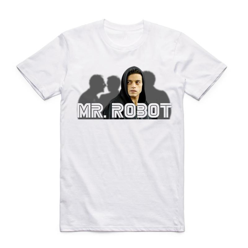 2017 Men Print Genius Mr Robot Fsociety T-shirt O-Neck Short Sleeve Summer Hacker Evil Genius Series Tee Hip Hop Funny T Shirt