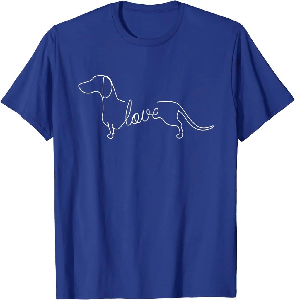 Bassotto Chiweenie Cane Salsiccia Amore Arte Schizzo Regalo Maglietta Uomo Donna Maglietta Grafica Magliette Casual Cotone Quotidiano Quattro Stagioni