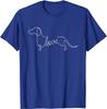 Bassotto Chiweenie Cane Salsiccia Amore Arte Schizzo Regalo Maglietta Uomo Donna Maglietta Grafica Magliette Casual Cotone Quotidiano Quattro Stagioni