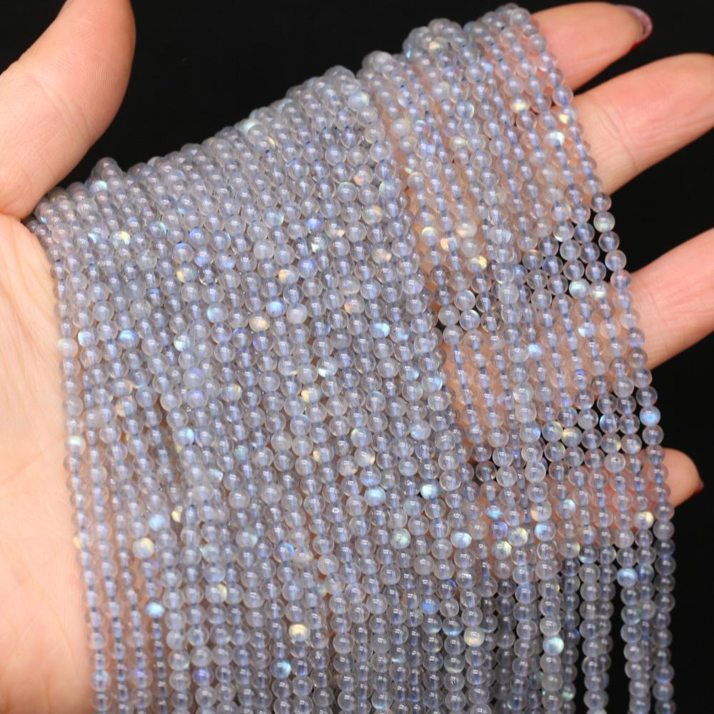 Přírodní kámen Labradoritové korálky 2/3/4/mm Kulaté hladké korálky Pro výrobu šperků Náušnice Náramek Náhrdelník Příslušenství