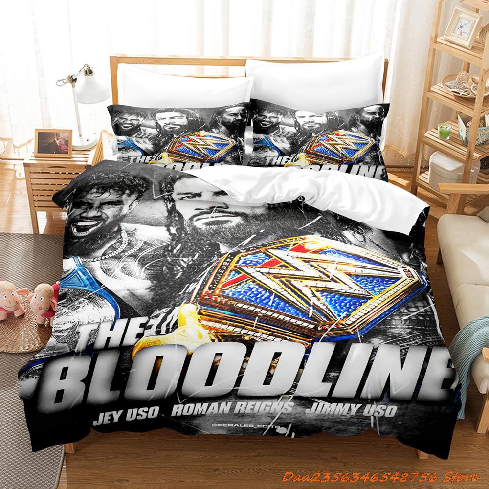

Wrestler Roman Reigns Bedding Set Single Twin Full Queen King Size Bed Set Adult Kid Bedroom Duvetcover Sets Bed Sheet Set 180*220cm 3pcs