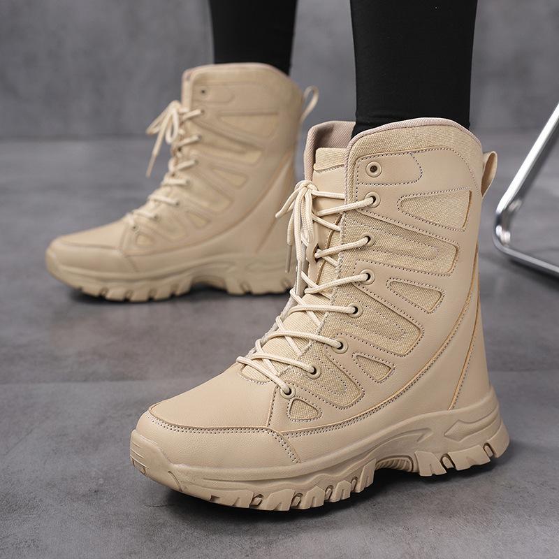 Schneestiefel High-Top Übergröße Damen Einzelschuhe Outdoor Mode Trend Sportschuhe Wanderschuhe Damen Einzelstiefel