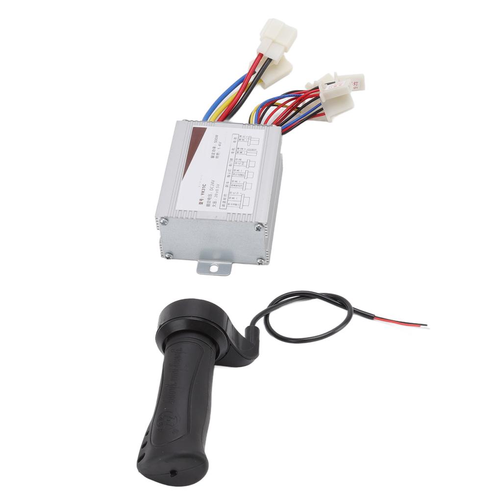 24V 500W Motor Brushed Controller with Throttle Twist Grip Low Noise for Wind Turbine Scooters