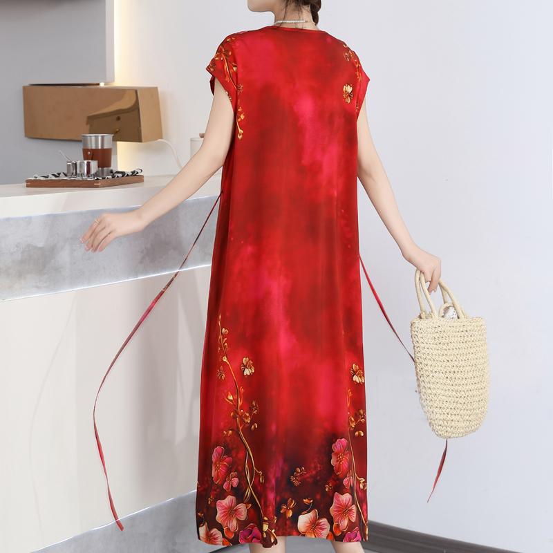 Elegant Summer Loose Dress Woman Clothing Casual Loose Plus Size Long Dresses