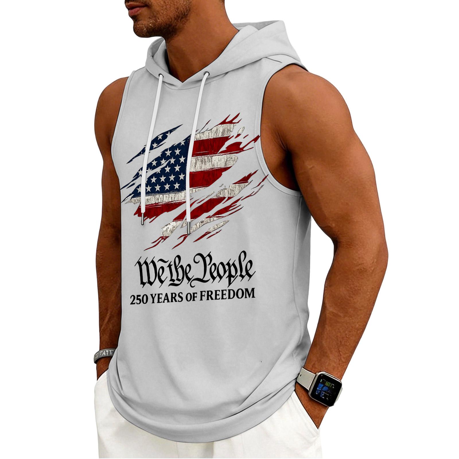 

Men s Tank Top Gym Sleeveless Hoodie Shirt Washed Sports Muscle Shirts Fitness Vest With Hood XL білий
