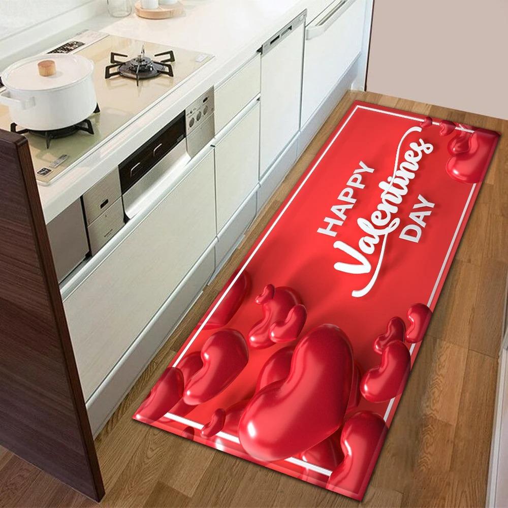 Romantisches Liebesmuster Hausküche Bodenmatte Türdekoration Bodenmatte