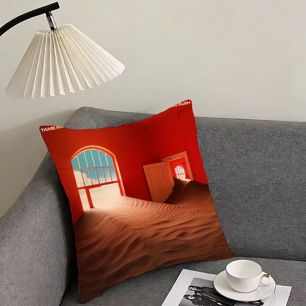 

T-Tame Impala Band Cushion Cover Reversible Plush Pillow Cover – For car, sofa, bedroom, perfect as a gift. 12x12Inch