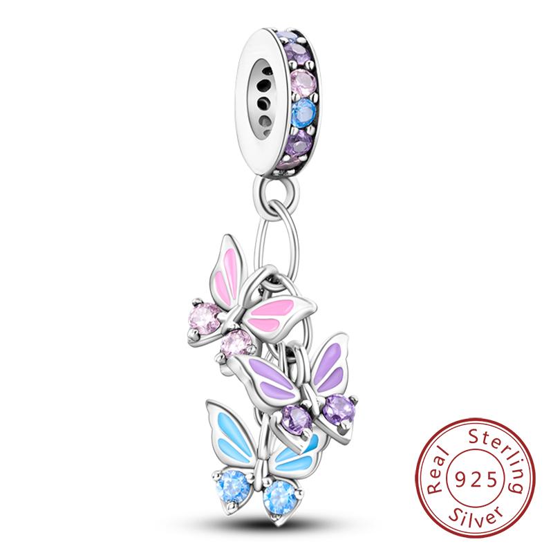 S Copper Charms Beads Pendant Elephant Cat Dog Animal Beads Fit Original Bracelet Charms Women Jewelry