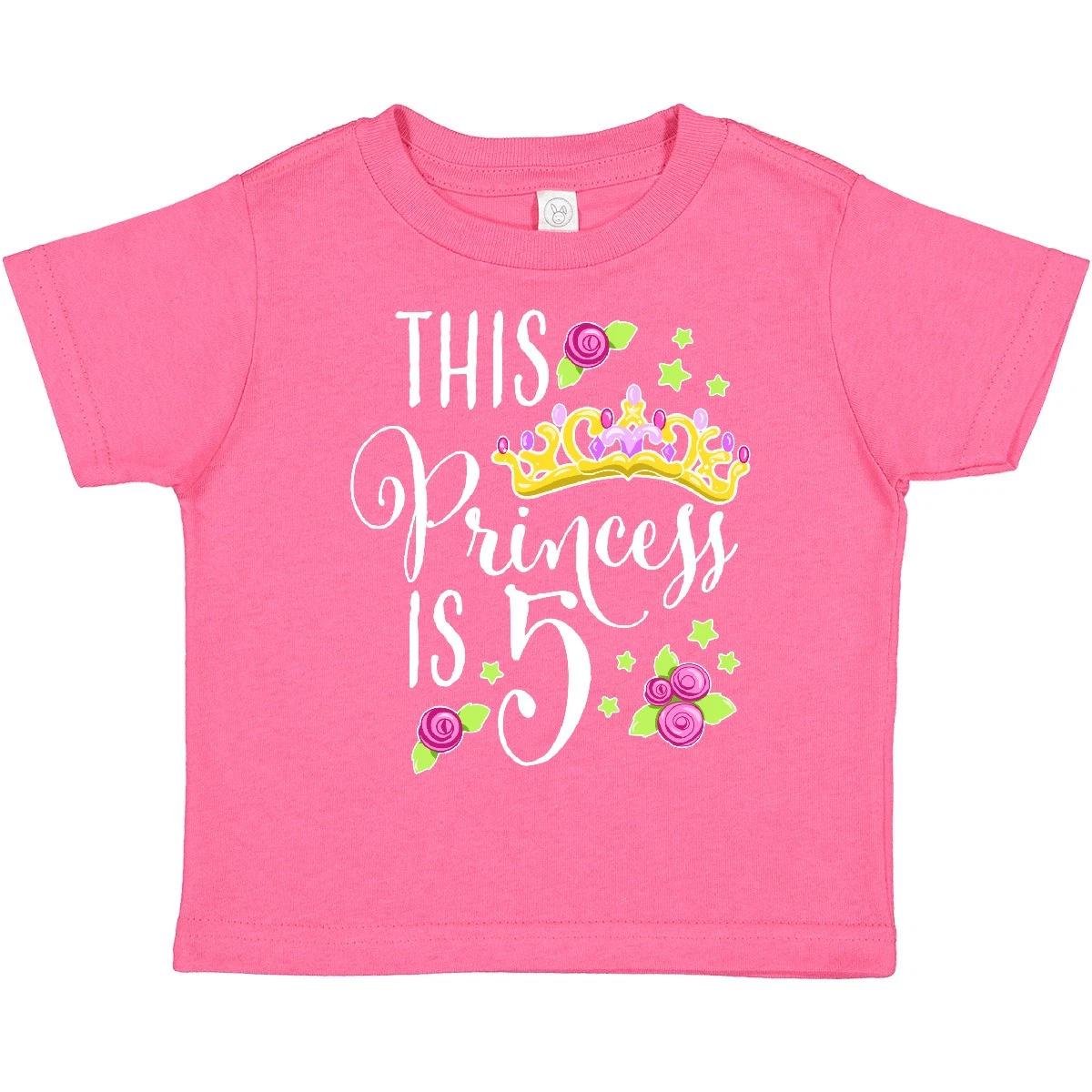 Inktastic This Princess Is Five- 5th Birthday Toddler T-Shirt Birthdays Fifth 5 150