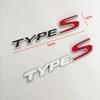 3D Metal Types Type S Logo Letters Car Trunk Badge Decal For Honda Fit City Civic Accord Type S Emblem Sticker Accessories
