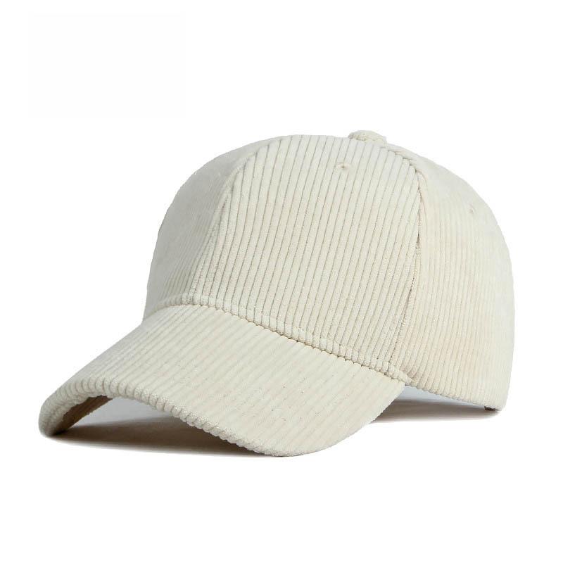 Corduroy baseball cap, autumn and winter warm duckbill cap, multi colored men's and women's fashionable sun shading hip-hop