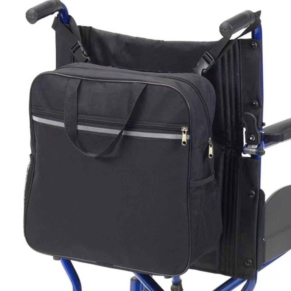 Large Capacity Mobility Wheelchair Bag Adjustable Waterproof Shopping Storage Holdall Portable Easy Installation