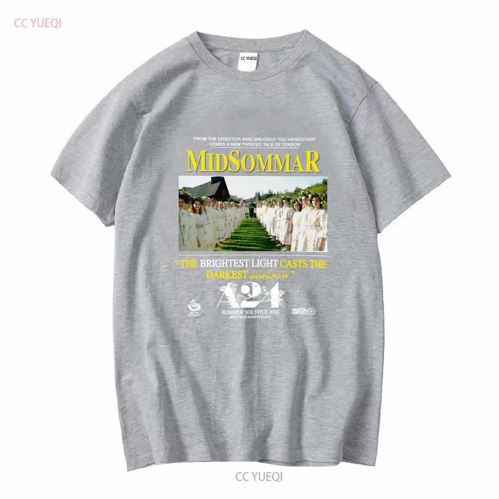 A24 x Online Ceramics Midsommar Nejtemnější Stín Tričko Černé L VELKÉ NOVÉ vintage Vyprané designové oblečení Ležérní móda grafické