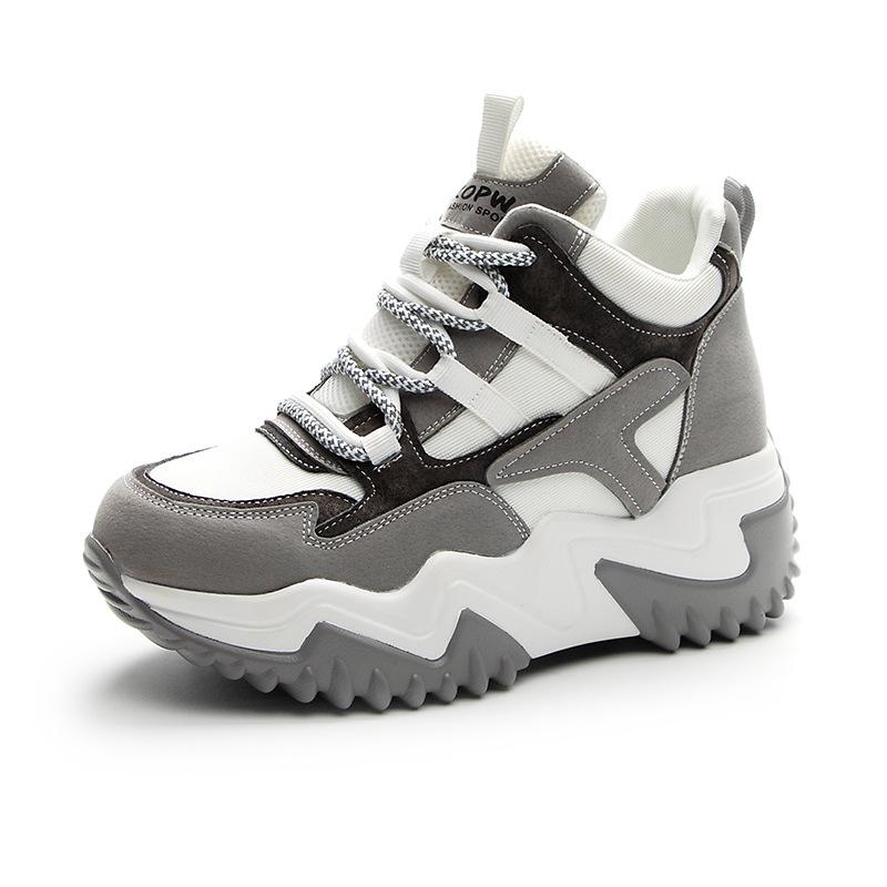 Autumn new velvet thermal shoes women's casual versatile sports shoes street shot heightening shoes women's shoes