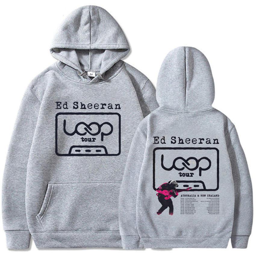 Ed Sheeran Loop Tour Hoodies Fashion Autumn/Winter Hooded Sweatshirts for Male Casual Long Sleeve Unisex Streetwear Print Hoodie