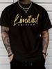 Unisexs Limited Edition Letter Print Tshirt Summer Tshirt Casual Wear Round Neck Short Sleeve Casual Wear And Fashionabl