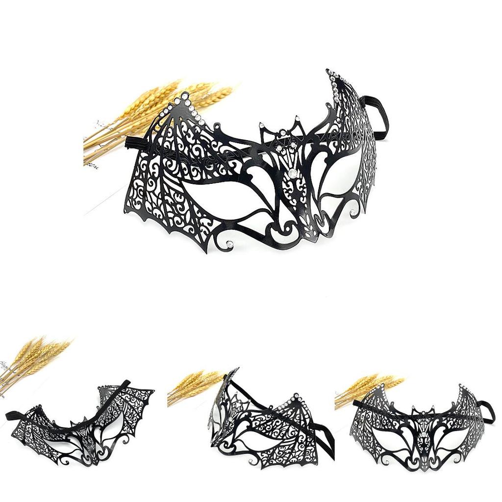 Halloween Costume Mask With Metallic Embellishments For Cosplay And Party Wear