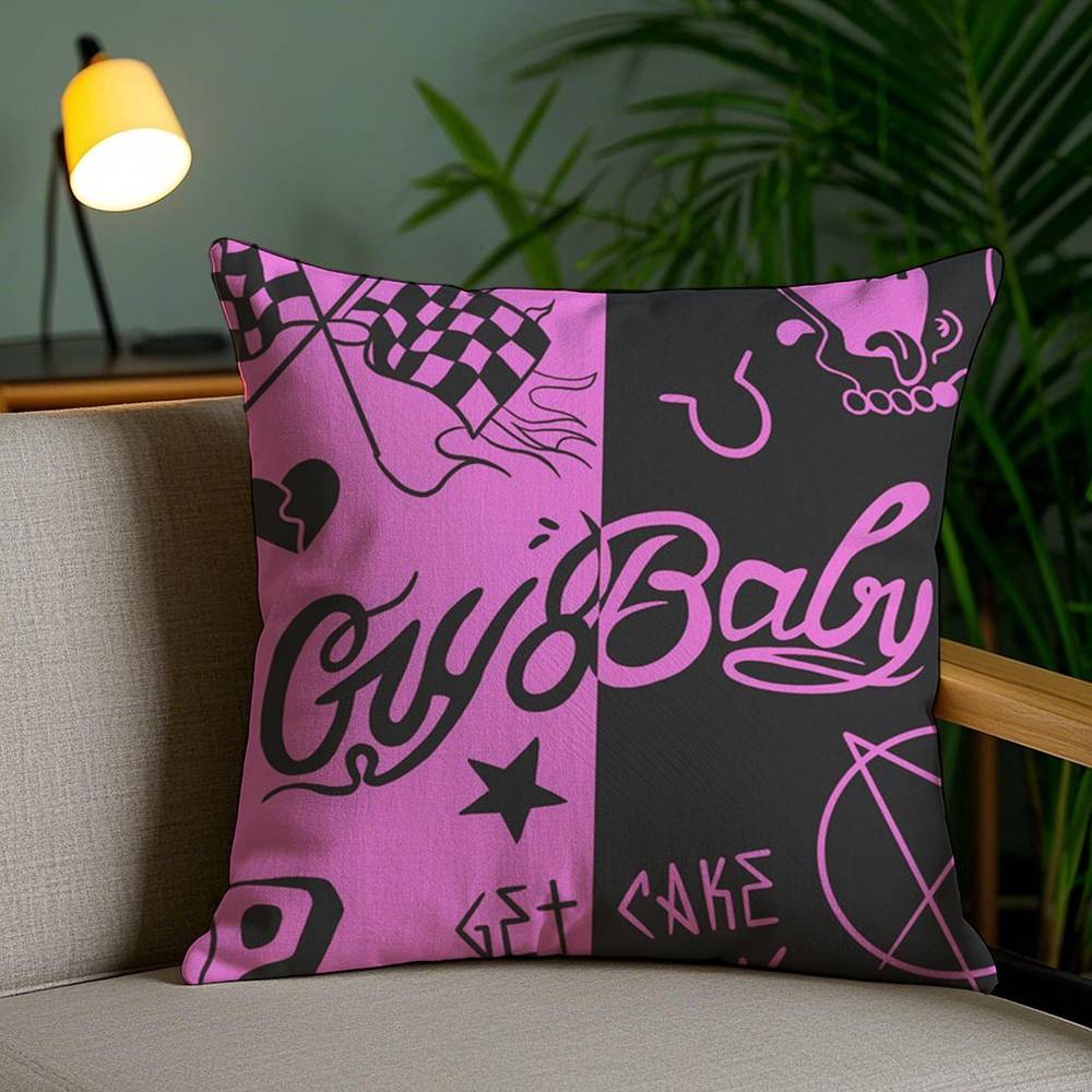 L-Lil Peep H-Hell Boy Pillow Case Sofa Short Plush Double-sided HD Printing Room Home Office Gift Cushion Cover