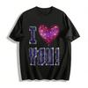 I Heart You Sparkly Graphic Tee Glittery Love Statement Top Pure cotton T-shirt