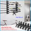 Wall Mounted Fishing Rod Holder Lightweight Simple Installation Vertical 6-rod Rack Organizer With Screws