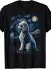 Poodle Dog Starry Night Dogs Lover Gifts Graphic T Shirt Men'S T-Shirts Items Breathable Crew Neck R
