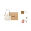 Coach Town Polished Pebbled Leather Bucket Bag, Handbag, Shoulder Bag, Crossbody Bag Small Women's White 1011-IMOVG
