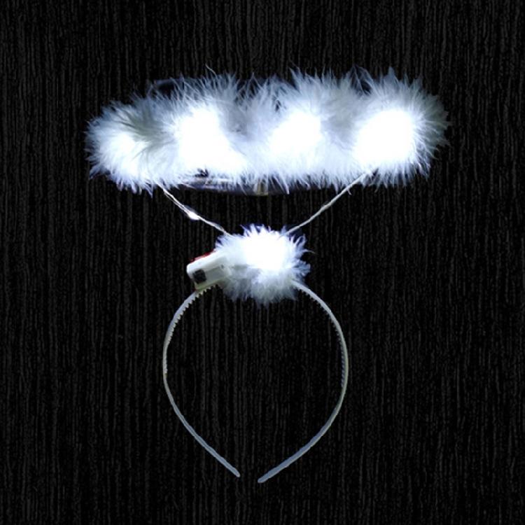 Girls Angel Wing Halos LED Hairband for Woman Halloween Concerts Party Headband