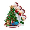Custom Family Christmas Ornaments with Name Peeking Family of 2/3/4/5/6 Christmas Tree Ornament Holiday Gift for Family Friend