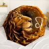 Lion Zodiac Symbolism 8-Frame for Travel, camping, Casual Lightweight Portable Umbrella, Essential for every family Holidays Birthday Gift