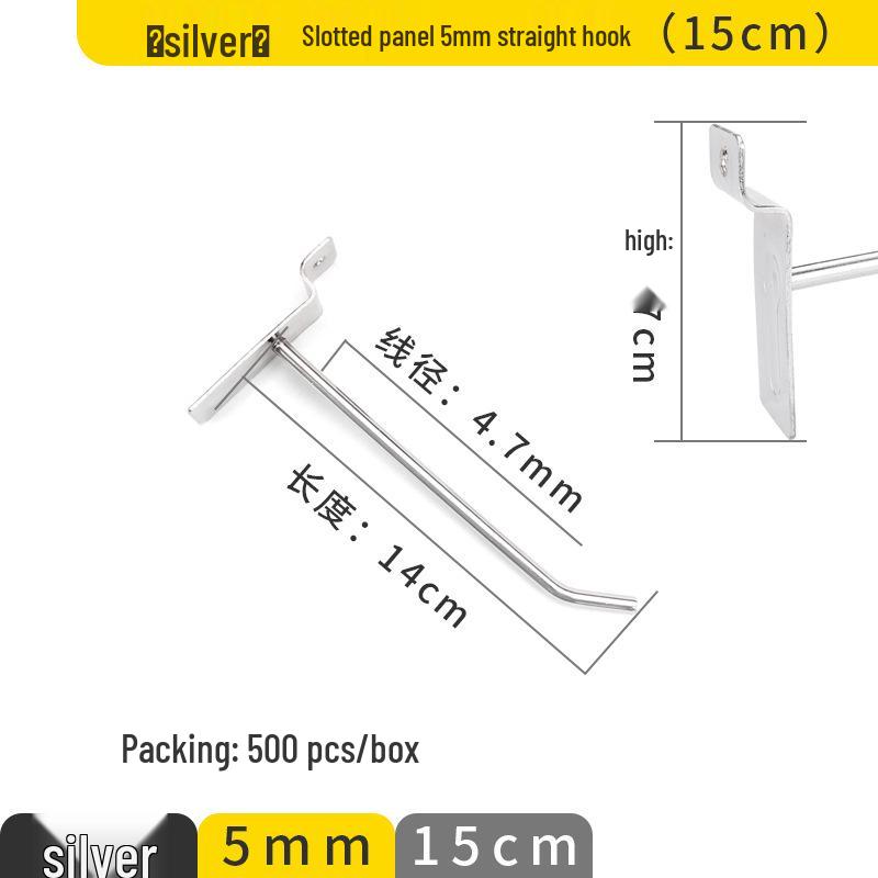 Clip-on Straight Hook for Slotted Pegboard - Aluminum Display Hook for Electronic Components and Sample Exhibits