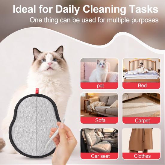 Pet Hair Removal Glove for Cats Dogs Electrostatic Grooming Gloves Reusable Animal Fur Removal Tool for Couch Furniture Carpet Car Seats Clothing