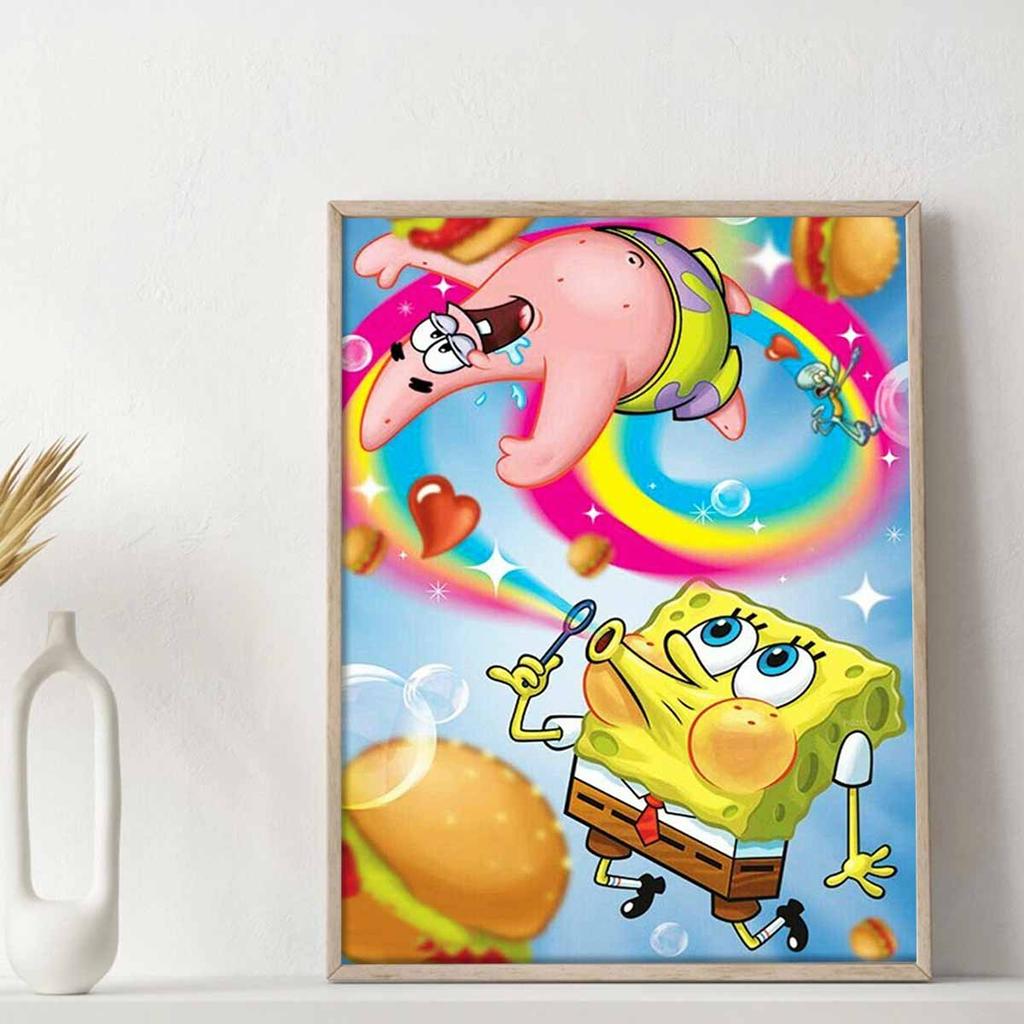5D DIY Diamond Art Painting Kits for Adults, Cute Pets Full Round Crystal Diamond Kits for Beginner for Home Wall Decorate