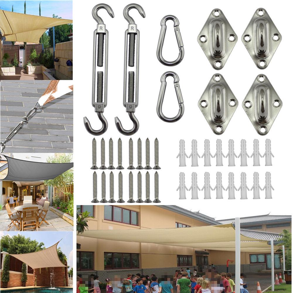 Qitong Stainless Steel 5mm Sunshade Sail & Awning Corner Set