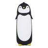 J-ouuo 300ml Portable Cute Penguin Glass Water Bottle Double-Layer Mug Travel Cup (Black)