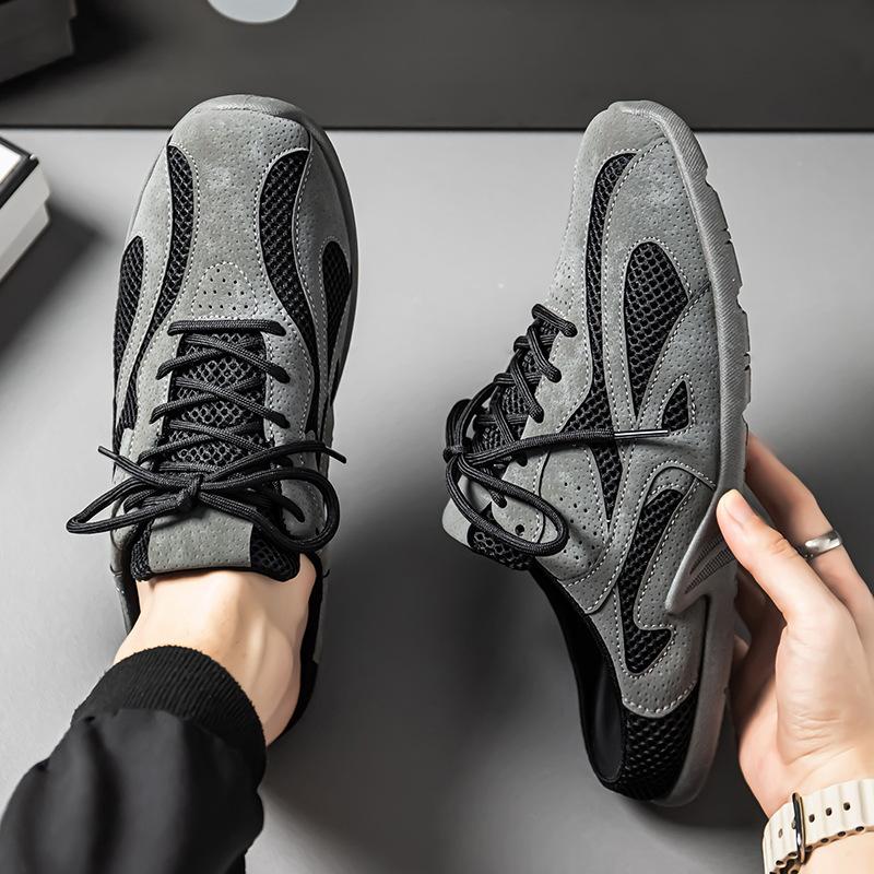 

2025 лето новый модный тренд универсальная мужская обувь мягкая подошва удобная повседневная полукеды мужская модная обувь 39