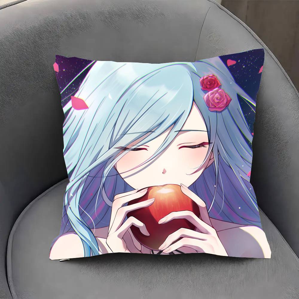 Shizuku Hinomori Anime PProject Pillow Case Fashion Square Pillowcase Bedroom Sofa Room Ins Decoration Leisure