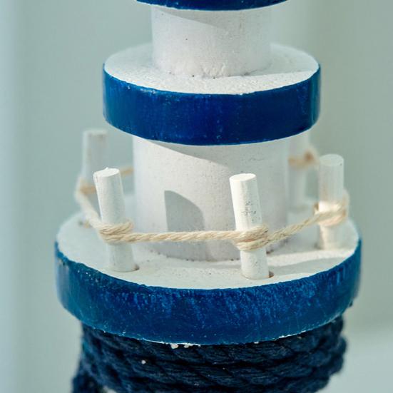 Retro Lighthouse Ornament Handmade Rustic Wooden Lighthouse Statue Coastal Table Centerpiece for Ocean Theme Party Beach House Decor